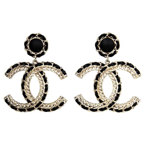 black chanel earrings replica|small chanel inspired earrings.